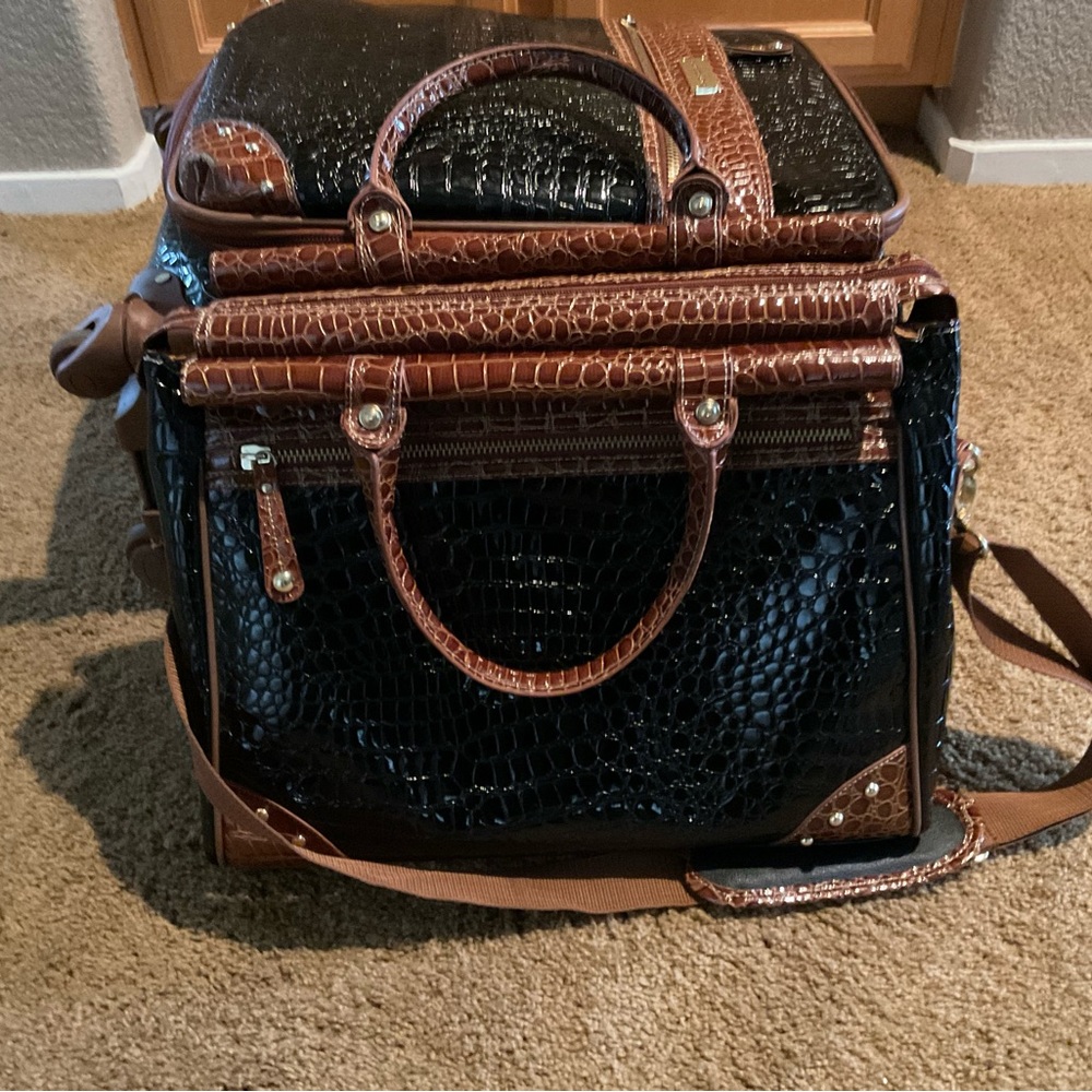 Samatha Brown Croc Embossed tote